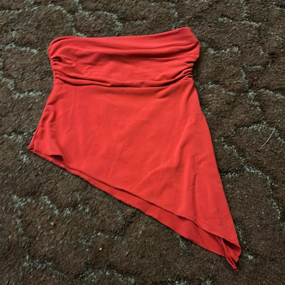 Red tube top